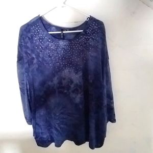 NWT CATHY WOMAN BLUE SHIRT